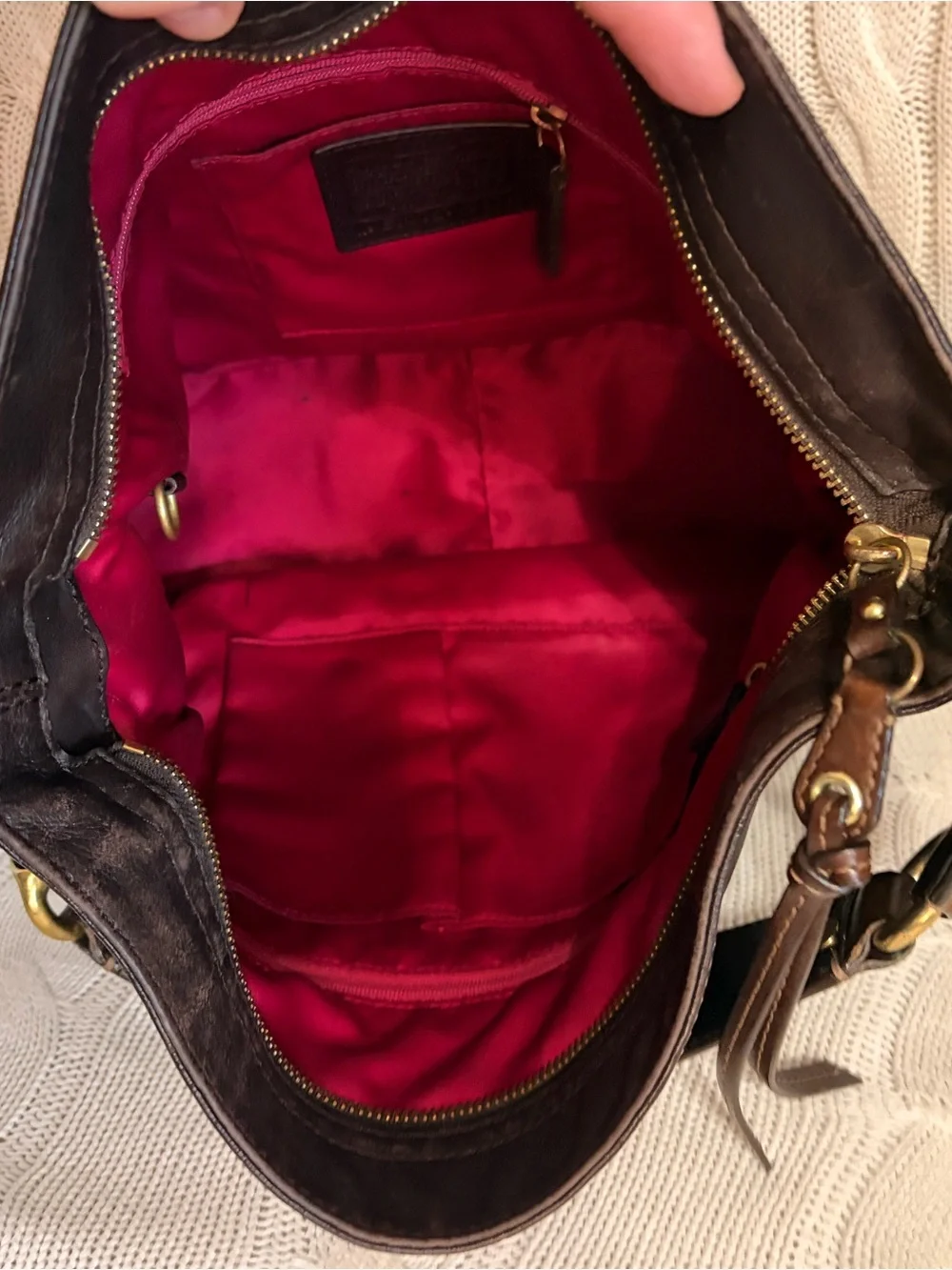 Coach Vintage Carly Dark Brown Leatherware Shoulder Bag  12669 - Picture 6 of 10
